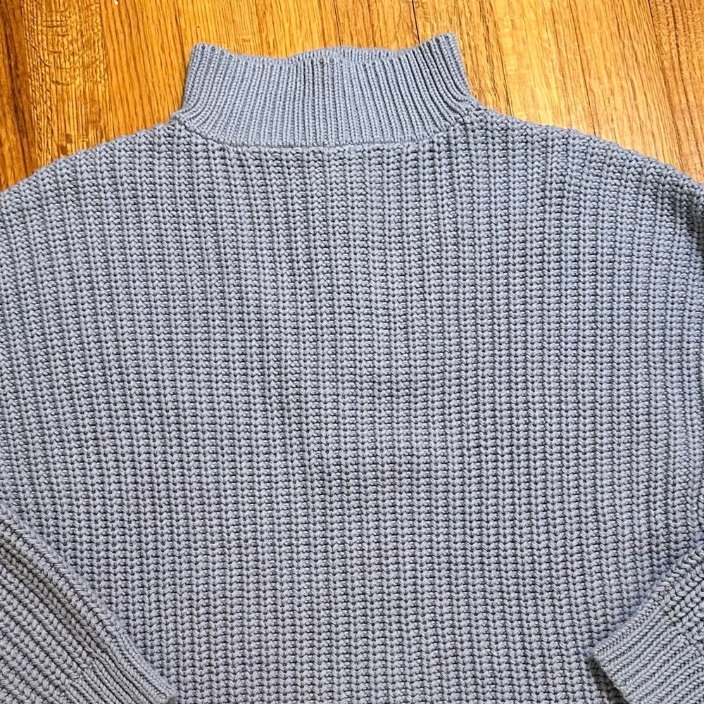 Haven Well Within fisherman sweater featuring a button-up mock neck. Sz M (a1) - Picture 16 of 16